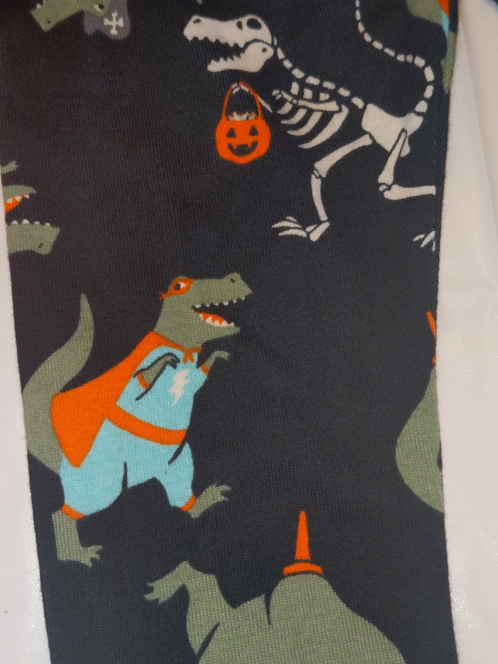 Carter's Dinosaur T-Rex Striped Halloween Pajama Pants Set of 2 Boys 4T New - Picture 5 of 7